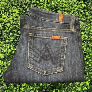 7 For All Mankind “A” Pocket Flare Jeans Dark Wash